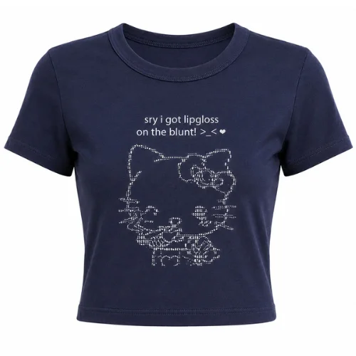Lipgloss Kitty Crop Top