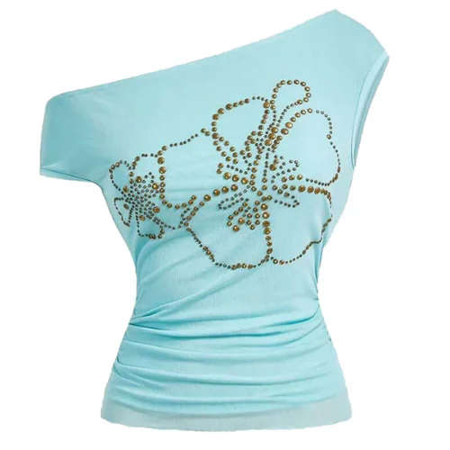 Y2K Hibiscus Studded